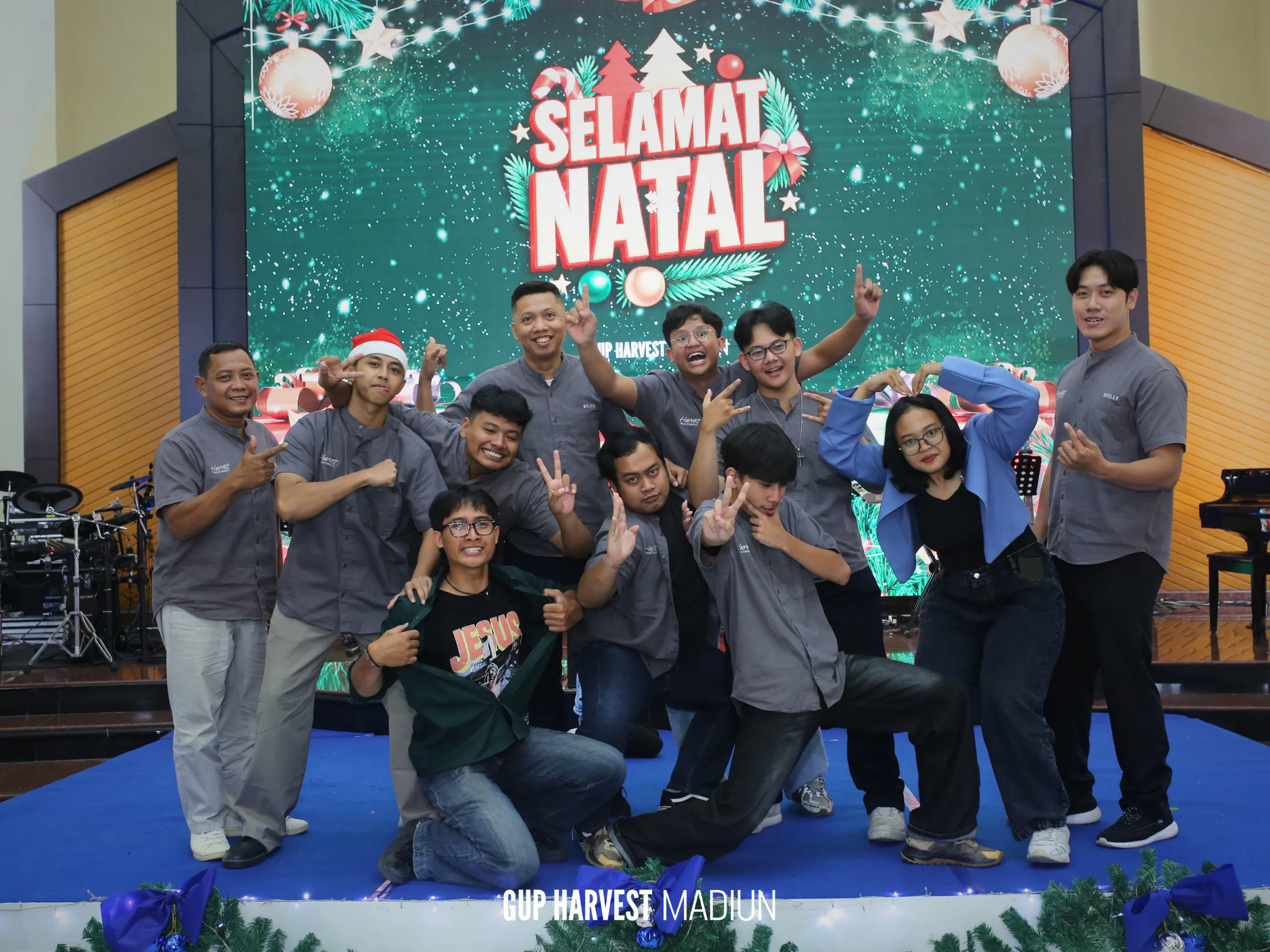 Suasana ibadah Natal GUP Harvest Church bersama jemaat