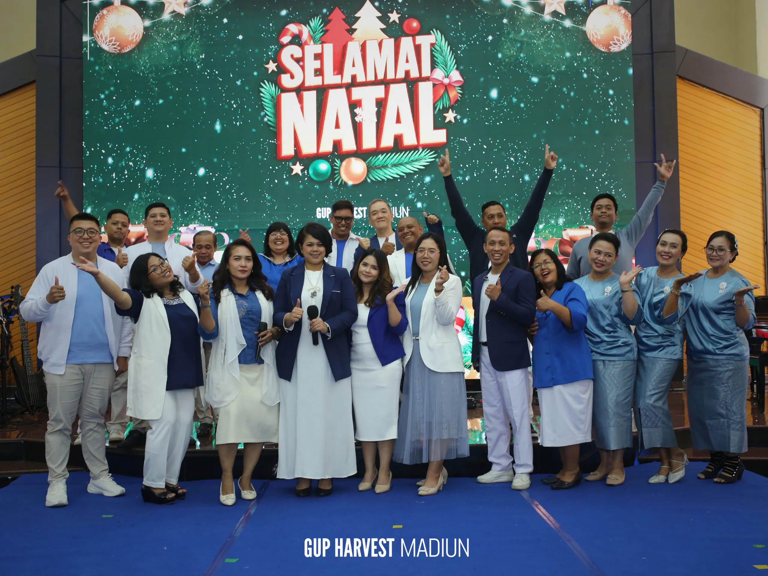 Suasana ibadah Natal GUP Harvest Church bersama jemaat